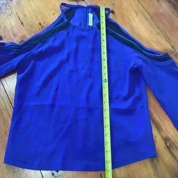 Ramy Brook DEEP AMETHYST Purple Anya Cold Shoulder Blouse, US Small - Picture 16 of 16